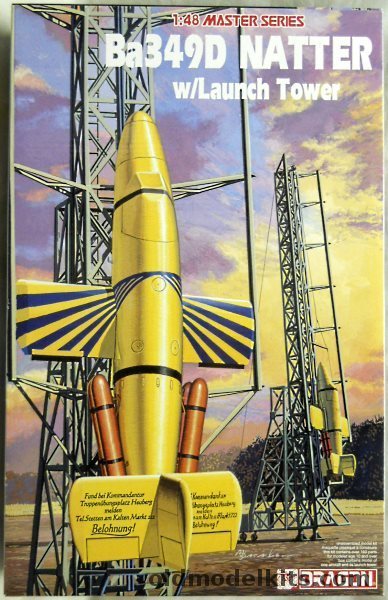 Dragon 1/48 Bachem Ba-349A Natter With Launch Tower, 5547 plastic model kit